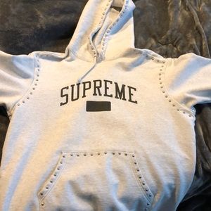 Supreme Studded Hoodie - Ash grey - FW18